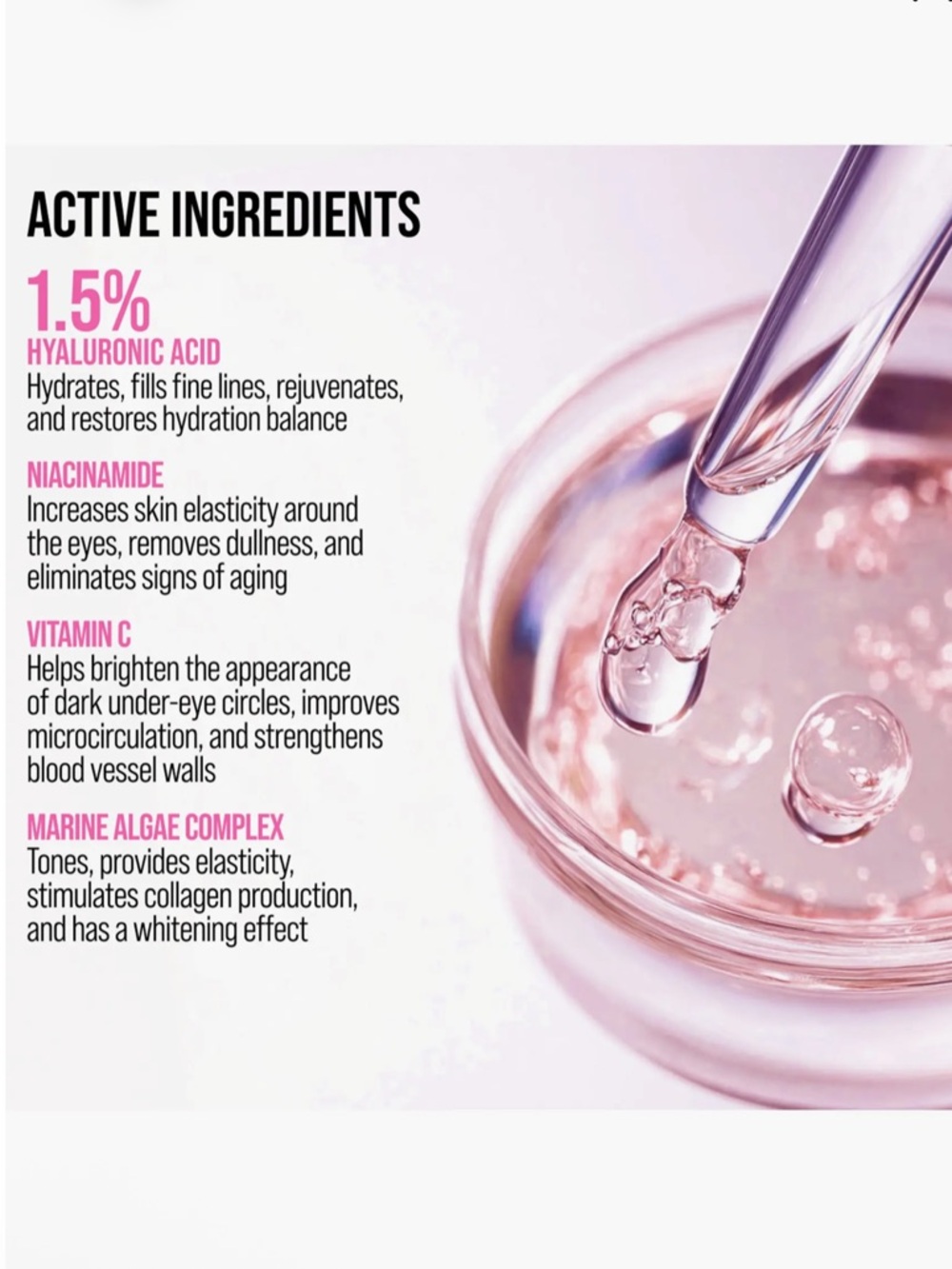 7DAYS Hyaluronic Eye Cream - Pink Hydrating Serum - Picture 3 of 4
